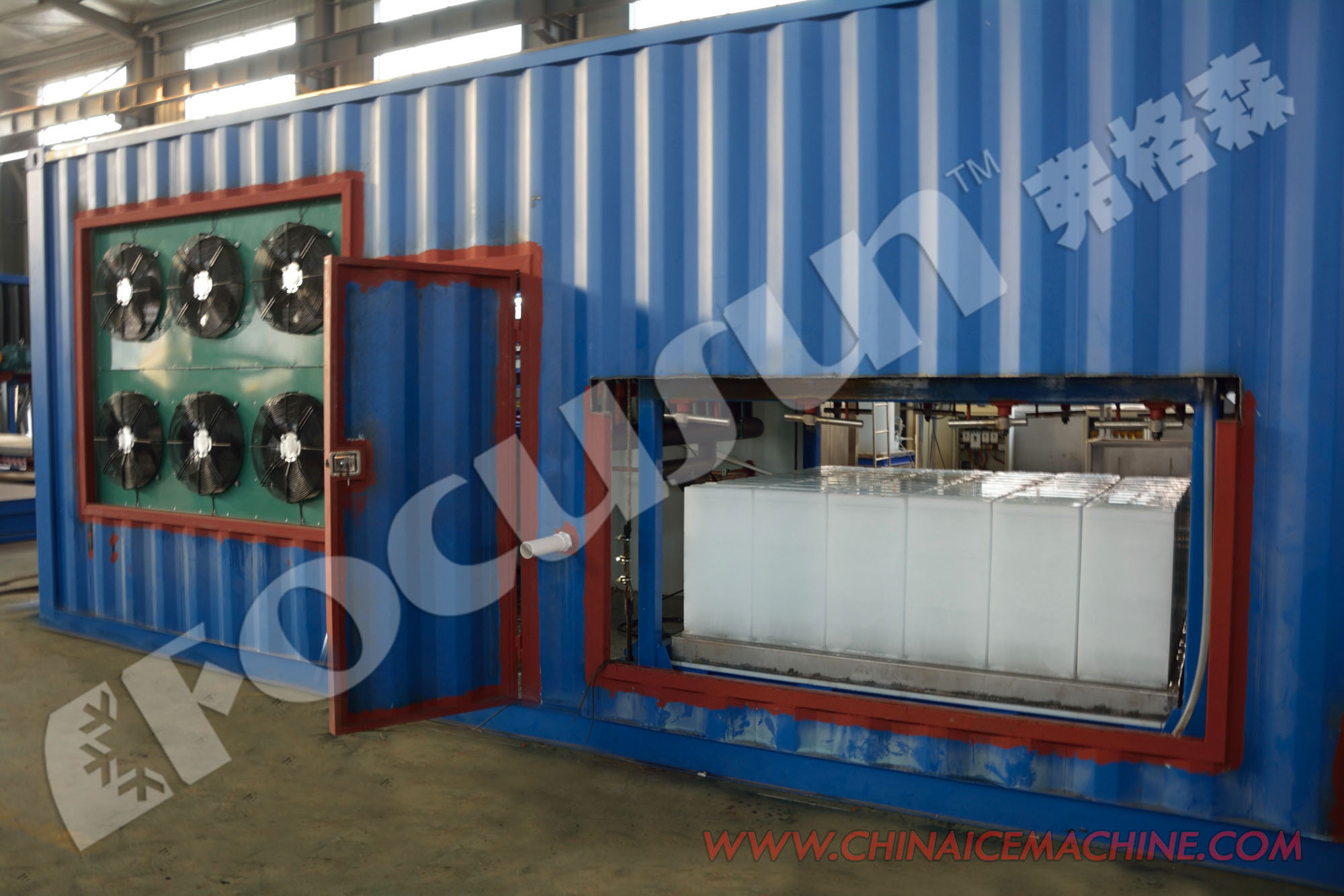 Bitzer Compressor Industrial Ice Making Machine for Easy and Containerized Ice Production