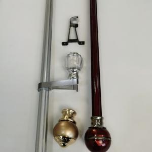 China 22 Inch 0.45mm Removable Steel Pipe Curtain Rods wholesale