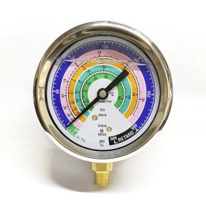 China Glass Ammonia Refrigeration Pressure Gauge 300 Psi 80mm Water Chiller Manometer wholesale
