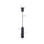 Electroplating Matt Black Ceiling Light Cable Suspension Systems YW86344