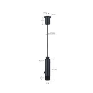 China Electroplating Matt Black Ceiling Light Cable Suspension Systems YW86344 wholesale