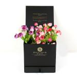 Luxury Flower Packaging Box Black Flower And Chocolate Gift Box Eco Friendly