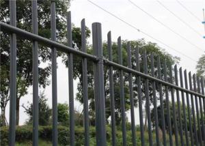 China Q235 Tubular Picket Fence Black Powder Coat wholesale