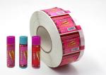 Hard - Wearing Custom Adhesive Labels Pink Color Non Toxic For Lip Balm