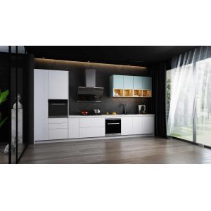 Antibacterial Residential BA Stainless Steel Kitchen Cabinets Fingerprint