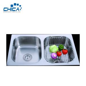 China SUS304 Stainless Steel Kitchen Sink Press Kitchen Sink Double Bowl Kitchen Sink wholesale