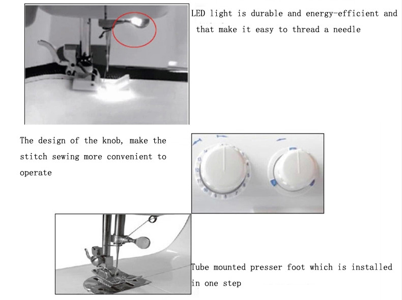 Adjustable Stitch Length Singer Sewing Machine for Garment Shirt in 21.4*13.4*25.3cm