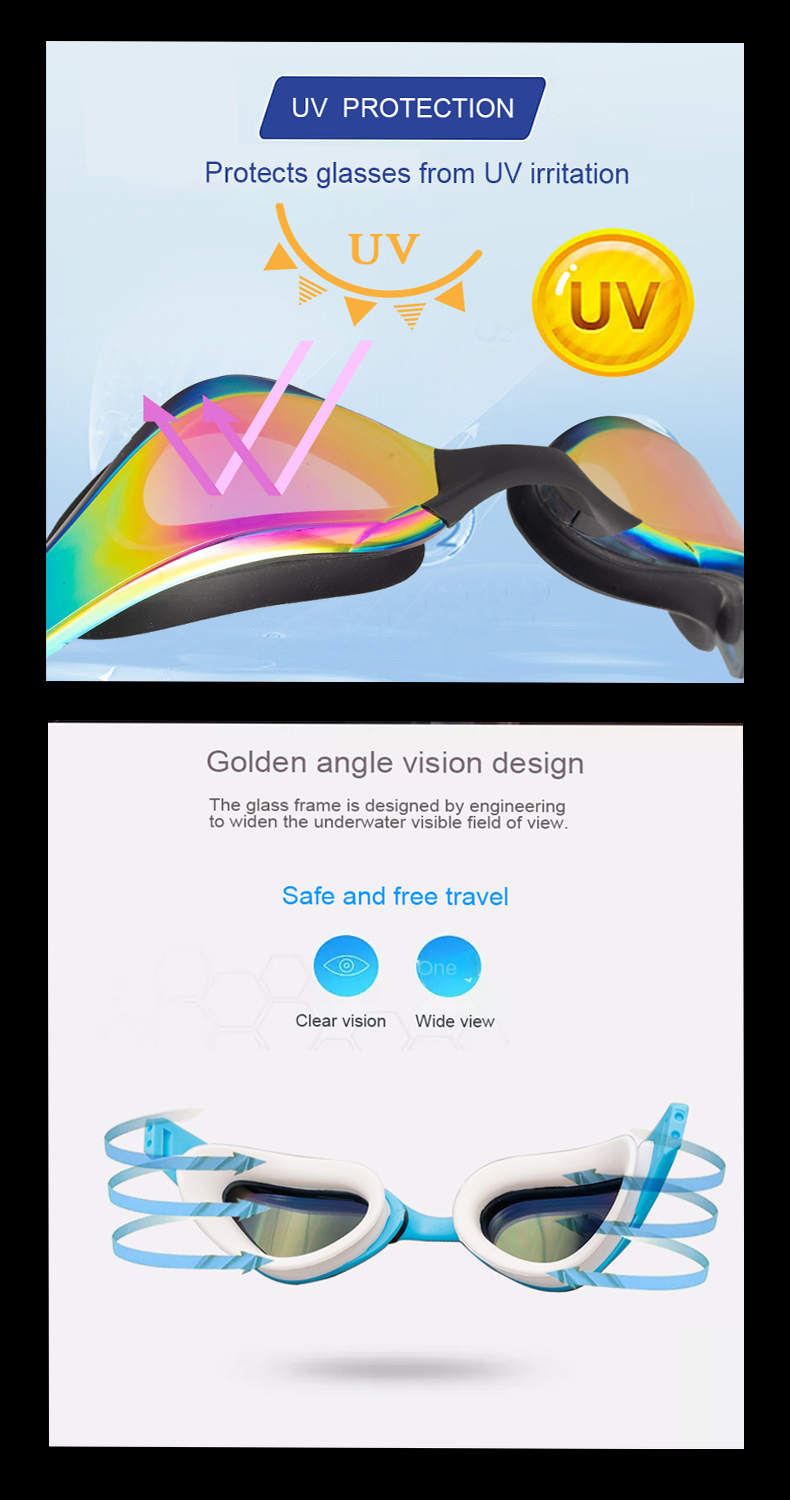 Polarized Swimming Goggles Customized Racing Swimming Goggles 17*5*7cm