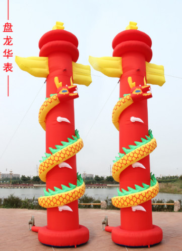Manufacturers direct sales of wedding celebration activity inflatable dragon lantern pillar advertising column gas model