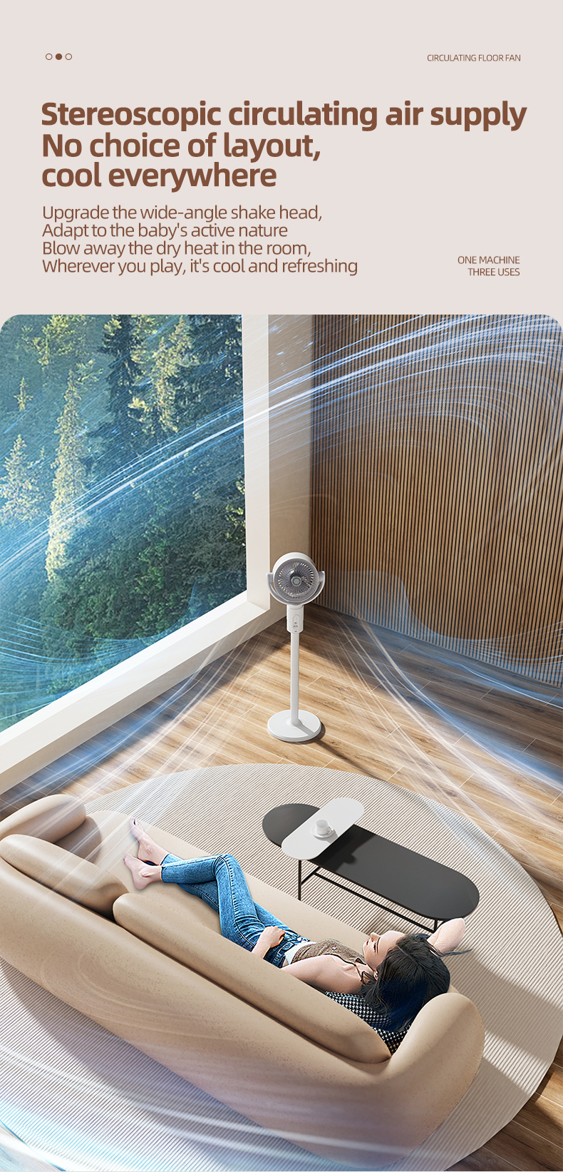 Adjustable Height 4000mA Portable USB Rechargeable Standing Fan With Timing Led Lamp Light