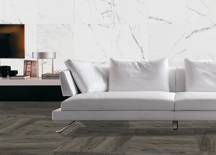 Fashion Marble Look Porcelain Tile , 24x48 Floor Tile Accurate Dimensions Living Room Porcelain Floor Tile