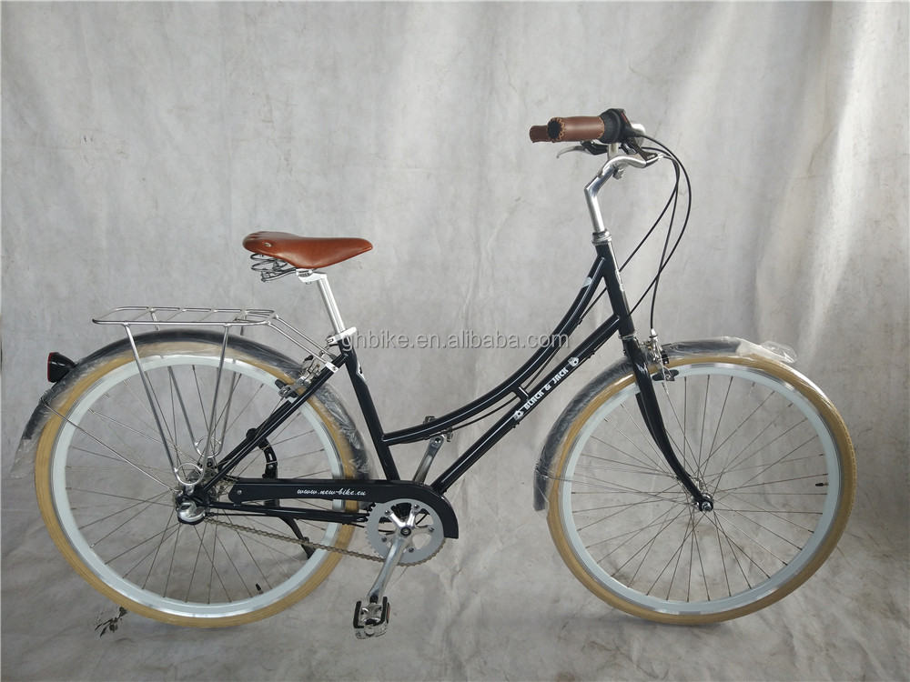 Single Speed Bicycle Classic City Cruiser Bike Women Step Through Lady Bikes 1.8m Long