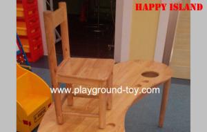 China Hardwood Kindergarten Classroom Furniture , Solid Wooden Childrens Chairs wholesale