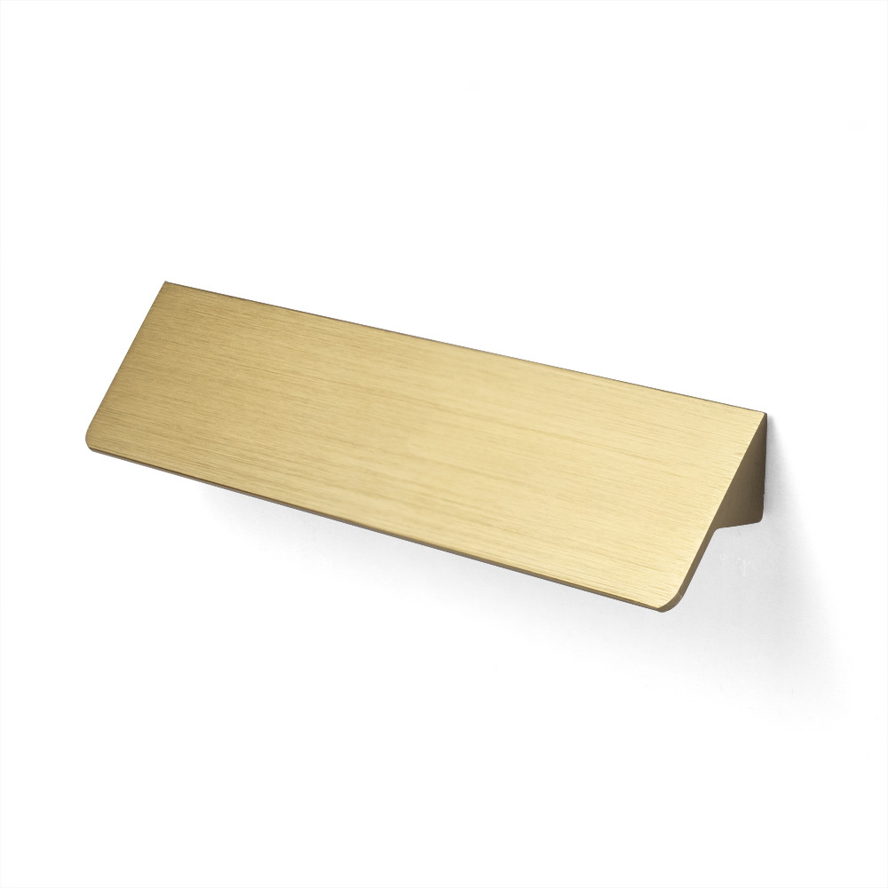 Brush Gold Aluminum Drawer Hidden Pull Handles 150mm For Kitchen Cabinet