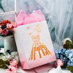 Custom Order Customised Logo Personalised Coated Paper Bag for Happy Wedding