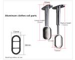 Furniture Die Casting Parts Oval Wardrobe Tube End Hanging Bracket