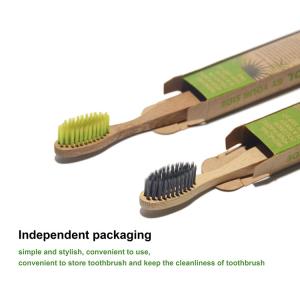China 20g Natural Sustainable Bamboo Charcoal Toothbrush With Biodegradable Bristles wholesale