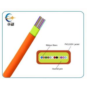China Multi Cores Mini Flat Indoor Fiber Optic Cable With Aramid Yarn GJFJV wholesale