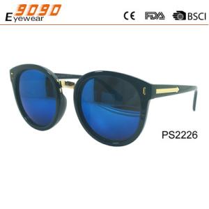 China Fashionable design round plastic sunglasses with UV 400 protection lens wholesale