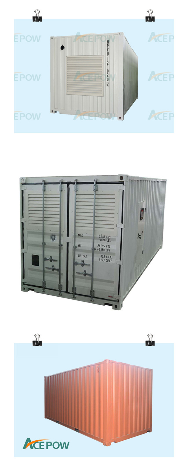 Cummins Engine 1000KVA Containerized Genset , Containerised Diesel Generator