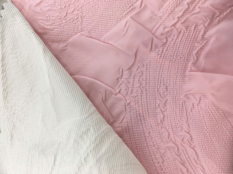 420d Woven Crinkle Double Gauze Polyester Jacquard Fabric Shrink Resistant