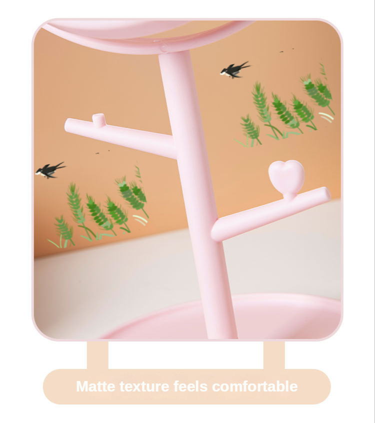 Small Circle Plastic and Glass Mirror for Everyday Top Fashion Adjustable Make Up