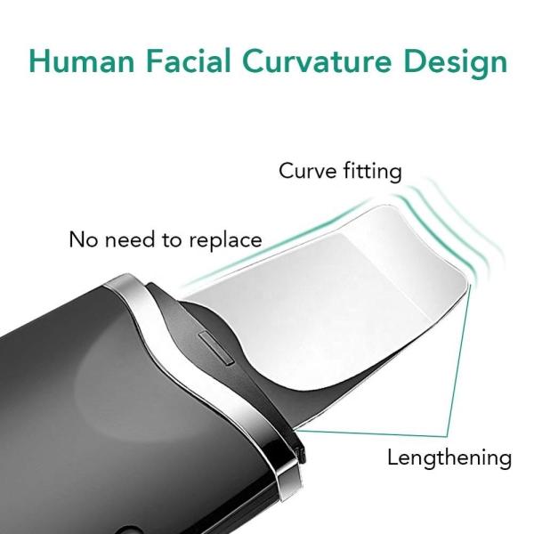 Professional Ultrasonic Skin Scrubber Sonic Microdermabrasion Silicone Pore