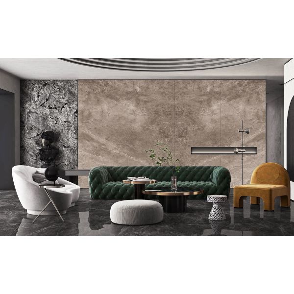 100% Virgin Material High Glossy SPC Wall Panel for Modern Bathroom and Kitchen Design