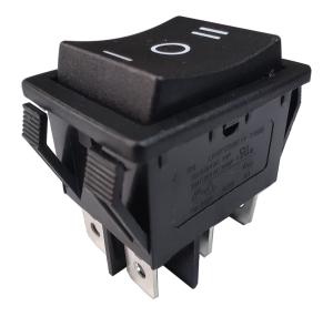 China High Quality R5-4 ON-OFF-ON DPDT Black Rocker Switch, 32*25mm, 20A 125VAC wholesale