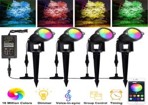 China Aluminum RGB Solar Garden Spotlight Ceiling Lawn Spot Lights Lamp wholesale