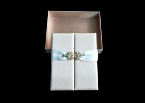 China Wedding Favor Dress Book Shaped Box , Magnetic Flip Top Box Ribbon Closure wholesale