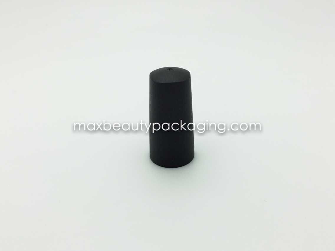 N1069 matte surface black injection nail polish cap nail polish packaging single nail polish cap uv coating cap