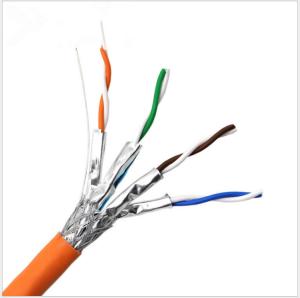 China 305m Shielded 23awg 0.58mm Bare Copper CAT7 LAN Cable , Cat 7 Network Cable wholesale