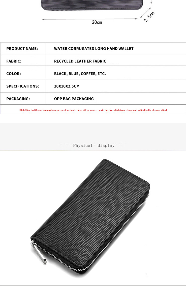 Multi-Function Passport Card Holder Genuine Leather Zipper Long Wallet for Men and Women