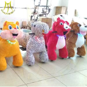 China Hansel amusement park battery operated electric walking stuffed animal ride wholesale