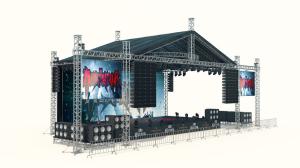 China Aluminum Alloy Square Box Curved Canopy Event Truss Roof System wholesale