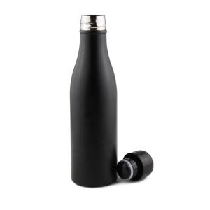 China Black Slim Insulated Water Bottle Straight Cup Shape wholesale