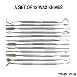 12pcs Stainless Steel Wax Carving Tools 20*12cm For Dentistry
