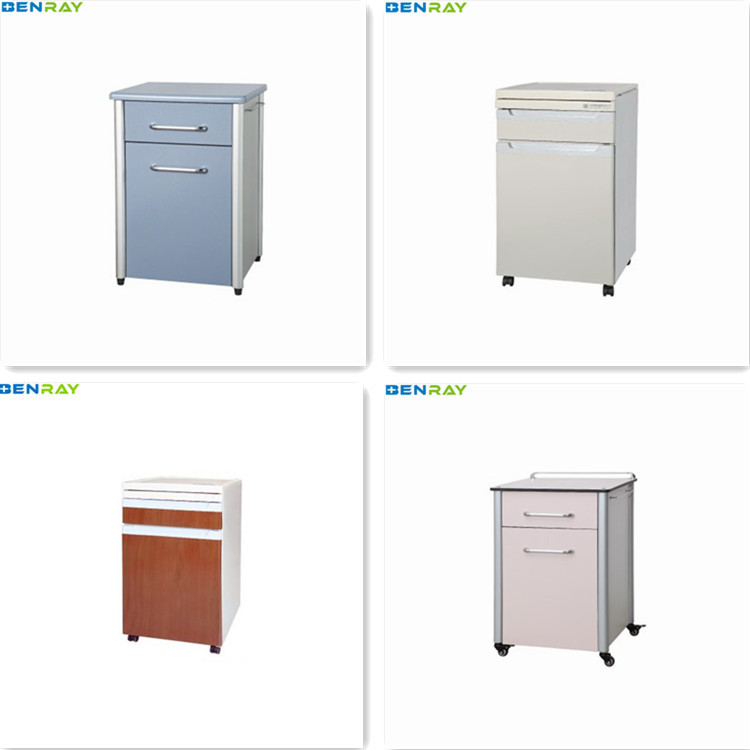Hospital Stainless Steel Medical Bed Side Cabinet Locker With 2 Side Towel Hanger