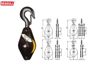 China 0.25 Ton Sheave Block Pulley , Double Sheave Wire Rope Pulley Block wholesale
