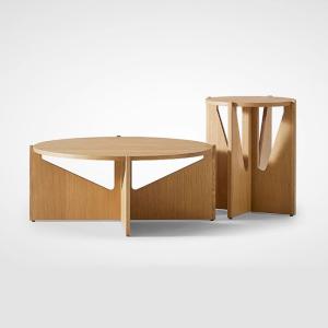 China Central Round Coffee Table Set Natural Wood Top Coffee Table wholesale