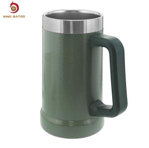China FDA 24oz Big Grip Stainless Steel Insulated Beer Mug wholesale