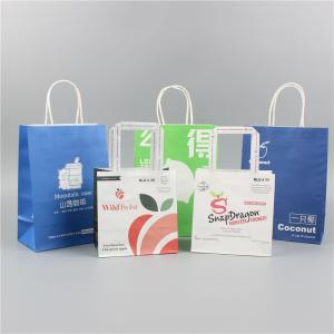 China Nuts Kernels Custom Drink Coffee Tea Take Out Kraft Paper Bags With Logo For Drink Juice wholesale