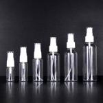 PET Empty Plastic Mist Spray Botle clear Perfume alcohol Refillable Plastic