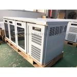 Three Glass Door Stainless Steel Undercounter Refrigerator Fan Cooling With LED