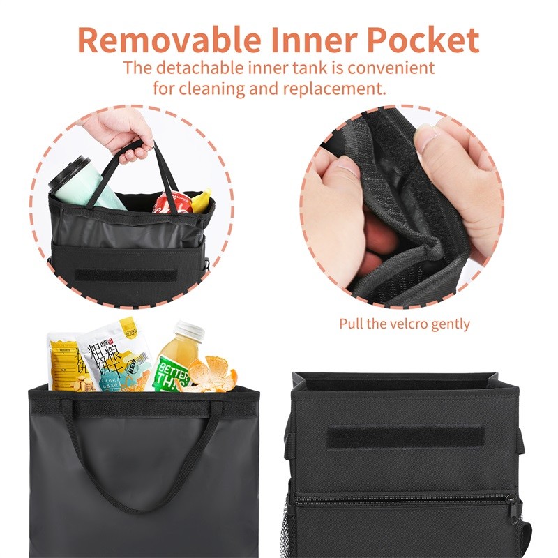 Hanging Car Organizer Bags Trunks Waterproof Car Trash Can Garbage Bin 9x5"