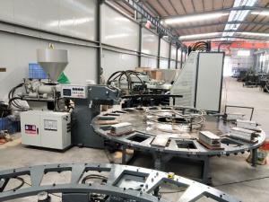 China Rotary Plastic Moulding Footwear Making Machine , Shoe Sole Moulding Machine wholesale