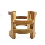 Made Modern Style Elevated BAMBOO Wooden Pet Food Feeder with Stainless Steel