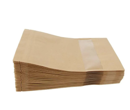 custom wholesale kraft window packaging bags