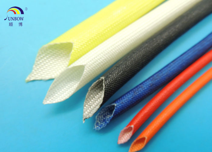 Acrylic Resin Saturated Fiberglass Wire Sleeve / Acrylic Coated Fiberglass Sleeving
